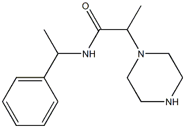 N-(1-phenylethyl)-2-(piperazin-1-yl)propanamide Struktur