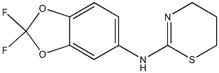 N-(2,2-difluoro-2H-1,3-benzodioxol-5-yl)-5,6-dihydro-4H-1,3-thiazin-2-amine Struktur