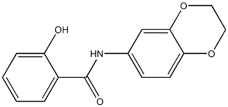 N-(2,3-dihydro-1,4-benzodioxin-6-yl)-2-hydroxybenzamide Struktur