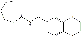 N-(2,3-dihydro-1,4-benzodioxin-6-ylmethyl)cycloheptanamine Struktur