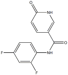 N-(2,4-difluorophenyl)-6-oxo-1,6-dihydropyridine-3-carboxamide Struktur