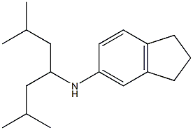 N-(2,6-dimethylheptan-4-yl)-2,3-dihydro-1H-inden-5-amine Struktur