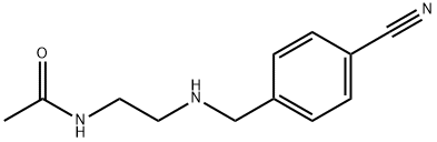 N-(2-{[(4-cyanophenyl)methyl]amino}ethyl)acetamide Struktur