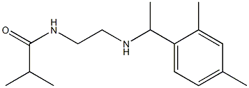 N-(2-{[1-(2,4-dimethylphenyl)ethyl]amino}ethyl)-2-methylpropanamide Struktur