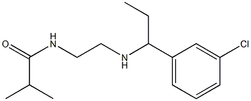 N-(2-{[1-(3-chlorophenyl)propyl]amino}ethyl)-2-methylpropanamide Struktur