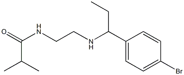 N-(2-{[1-(4-bromophenyl)propyl]amino}ethyl)-2-methylpropanamide Struktur