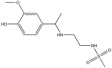 N-(2-{[1-(4-hydroxy-3-methoxyphenyl)ethyl]amino}ethyl)methanesulfonamide Struktur