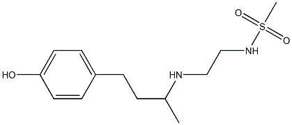 N-(2-{[4-(4-hydroxyphenyl)butan-2-yl]amino}ethyl)methanesulfonamide Struktur