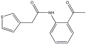 N-(2-acetylphenyl)-2-(thiophen-3-yl)acetamide Struktur