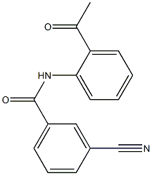 N-(2-acetylphenyl)-3-cyanobenzamide Struktur