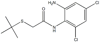 N-(2-amino-4,6-dichlorophenyl)-2-(tert-butylsulfanyl)acetamide Struktur