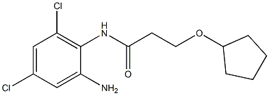 N-(2-amino-4,6-dichlorophenyl)-3-(cyclopentyloxy)propanamide Struktur