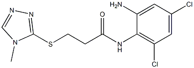 N-(2-amino-4,6-dichlorophenyl)-3-[(4-methyl-4H-1,2,4-triazol-3-yl)sulfanyl]propanamide Struktur