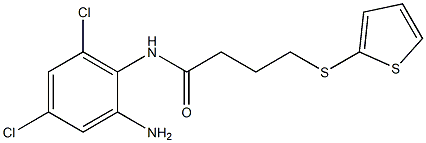 N-(2-amino-4,6-dichlorophenyl)-4-(thiophen-2-ylsulfanyl)butanamide Struktur