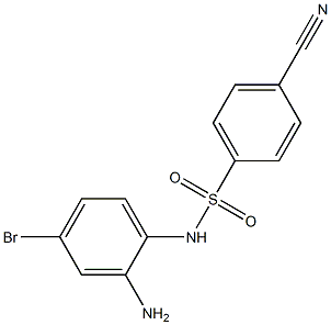 N-(2-amino-4-bromophenyl)-4-cyanobenzene-1-sulfonamide Struktur