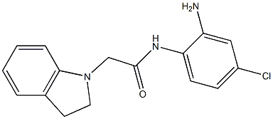 N-(2-amino-4-chlorophenyl)-2-(2,3-dihydro-1H-indol-1-yl)acetamide Struktur