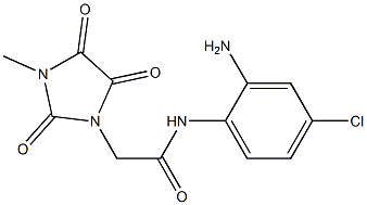 N-(2-amino-4-chlorophenyl)-2-(3-methyl-2,4,5-trioxoimidazolidin-1-yl)acetamide Struktur