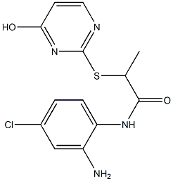 N-(2-amino-4-chlorophenyl)-2-[(4-hydroxypyrimidin-2-yl)sulfanyl]propanamide Struktur