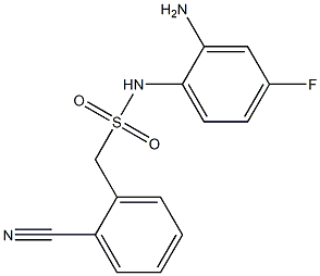 N-(2-amino-4-fluorophenyl)-1-(2-cyanophenyl)methanesulfonamide Struktur