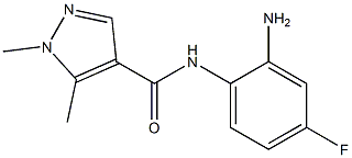 N-(2-amino-4-fluorophenyl)-1,5-dimethyl-1H-pyrazole-4-carboxamide Struktur