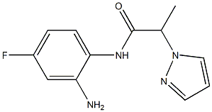 N-(2-amino-4-fluorophenyl)-2-(1H-pyrazol-1-yl)propanamide Struktur