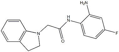 N-(2-amino-4-fluorophenyl)-2-(2,3-dihydro-1H-indol-1-yl)acetamide Struktur