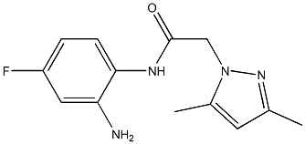 N-(2-amino-4-fluorophenyl)-2-(3,5-dimethyl-1H-pyrazol-1-yl)acetamide Struktur