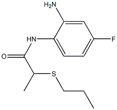 N-(2-amino-4-fluorophenyl)-2-(propylsulfanyl)propanamide Struktur