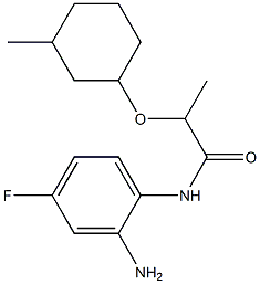 N-(2-amino-4-fluorophenyl)-2-[(3-methylcyclohexyl)oxy]propanamide Struktur