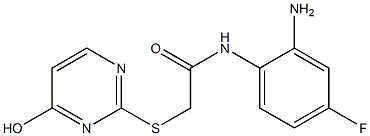 N-(2-amino-4-fluorophenyl)-2-[(4-hydroxypyrimidin-2-yl)sulfanyl]acetamide Struktur