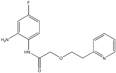 N-(2-amino-4-fluorophenyl)-2-[2-(pyridin-2-yl)ethoxy]acetamide Struktur