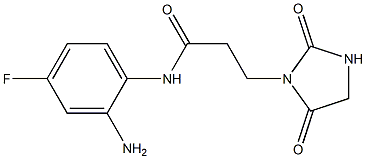 N-(2-amino-4-fluorophenyl)-3-(2,5-dioxoimidazolidin-1-yl)propanamide Struktur