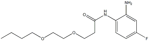 N-(2-amino-4-fluorophenyl)-3-(2-butoxyethoxy)propanamide Struktur