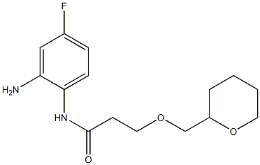 N-(2-amino-4-fluorophenyl)-3-(oxan-2-ylmethoxy)propanamide Struktur