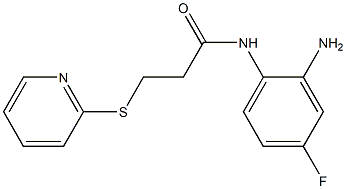 N-(2-amino-4-fluorophenyl)-3-(pyridin-2-ylsulfanyl)propanamide Struktur