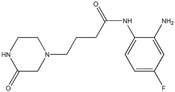 N-(2-amino-4-fluorophenyl)-4-(3-oxopiperazin-1-yl)butanamide Struktur