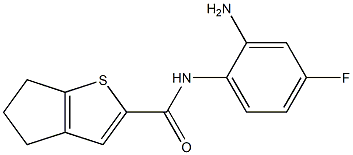 N-(2-amino-4-fluorophenyl)-4H,5H,6H-cyclopenta[b]thiophene-2-carboxamide Struktur