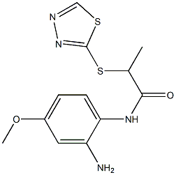 N-(2-amino-4-methoxyphenyl)-2-(1,3,4-thiadiazol-2-ylsulfanyl)propanamide Struktur