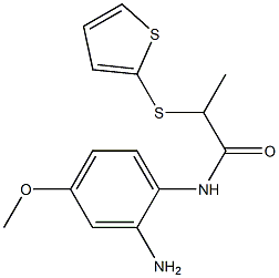 N-(2-amino-4-methoxyphenyl)-2-(thiophen-2-ylsulfanyl)propanamide Struktur