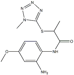 N-(2-amino-4-methoxyphenyl)-2-[(1-methyl-1H-1,2,3,4-tetrazol-5-yl)sulfanyl]propanamide Struktur