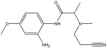 N-(2-amino-4-methoxyphenyl)-2-[(2-cyanoethyl)(methyl)amino]propanamide Struktur