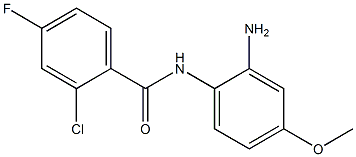 N-(2-amino-4-methoxyphenyl)-2-chloro-4-fluorobenzamide Struktur