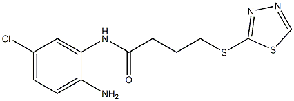 N-(2-amino-5-chlorophenyl)-4-(1,3,4-thiadiazol-2-ylsulfanyl)butanamide Struktur