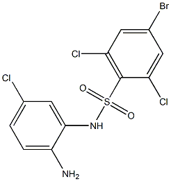 N-(2-amino-5-chlorophenyl)-4-bromo-2,6-dichlorobenzene-1-sulfonamide Struktur