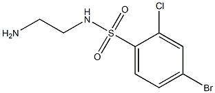 N-(2-aminoethyl)-4-bromo-2-chlorobenzene-1-sulfonamide Struktur