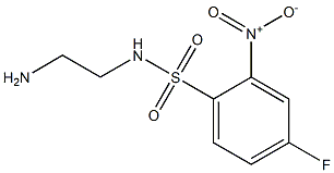 N-(2-aminoethyl)-4-fluoro-2-nitrobenzene-1-sulfonamide Struktur