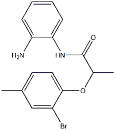 N-(2-aminophenyl)-2-(2-bromo-4-methylphenoxy)propanamide Struktur