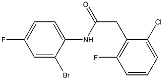 N-(2-bromo-4-fluorophenyl)-2-(2-chloro-6-fluorophenyl)acetamide Struktur