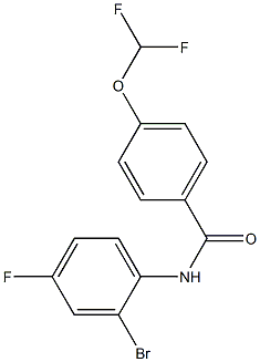 N-(2-bromo-4-fluorophenyl)-4-(difluoromethoxy)benzamide Struktur