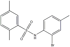 N-(2-bromo-4-methylphenyl)-2,5-dimethylbenzene-1-sulfonamide Struktur